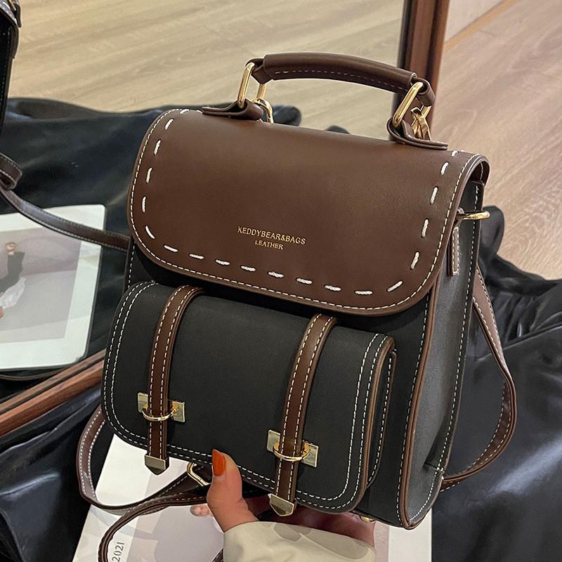 IELGY Fashion Casual Backpack Ladies Portable Retro Outing Backpack