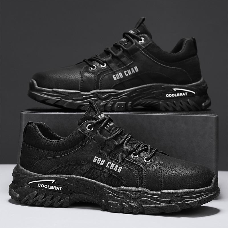 

2024 autumn new Martin boots low-top wear-resistant labor insurance shoes work outdoor anti-smash men s boots thin strap trendy boots 44 чёрный