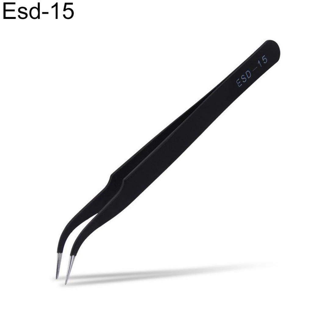 

Антистатический пинцет из нержавеющей стали, 1 шт., безопасный для электростатического разряда, инструмент для технического обслуживания и ремонта 6