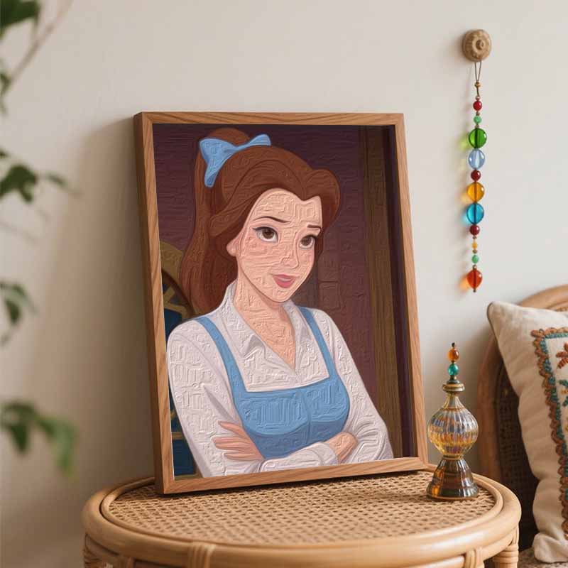 Disney Belle Paint By Number Kit Number Drawing Canvas DIY Picture Home Decor Disney Princess Oil Painting Wall Art Bedroom Gift Wall