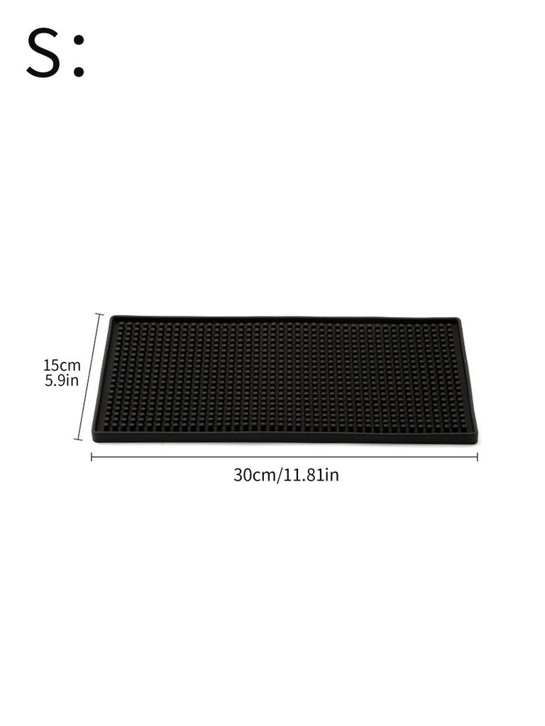 Leeseph PVC Coasters Dish Drying Mat Bar Service Mat Minimalist Rectangle Dish Drainer Mat Bartender Countertop Accessories