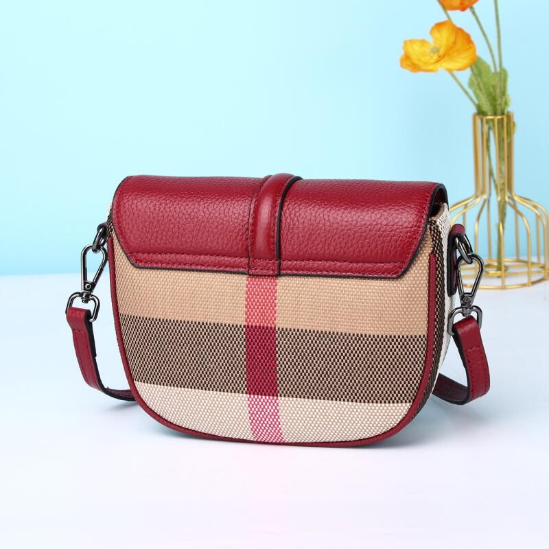 New Lady Shoulder Bags Fashion Handheld Bag Retro Korean Style Checkered Saddle Bag Trend Leisure Versatile Crossbody Bags