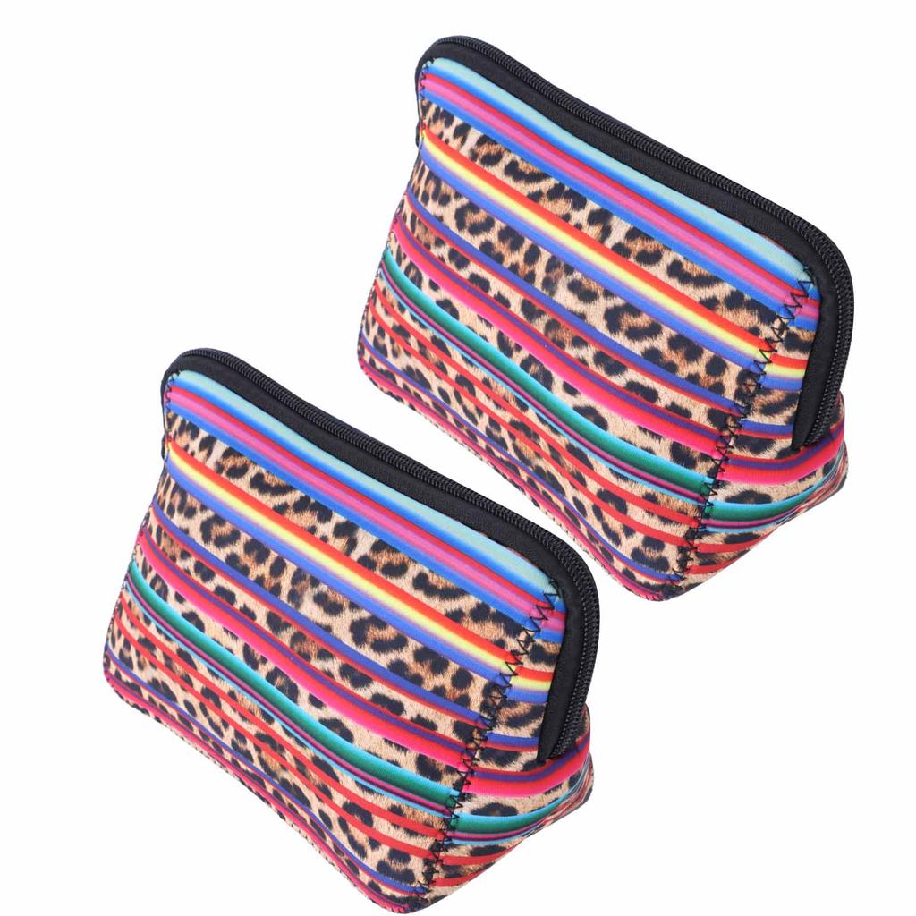 2 szt. Zewnętrzna Podróżna Neoprenowa Kosmetyczka Etui na Makijaż Saszetka Przenośna Torebka Organizer Nr 6