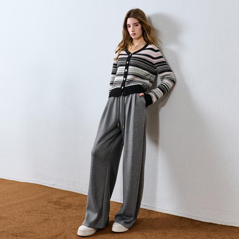 

Sancai Women s Winter Fleece-lined Wide-Leg Casual Pants L (165/72A)