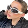 1pc Cyber Futuristic Silver Y2K Millennium Personality Fashion Glasses MEN'S GLASSES WOMEN'S GLASSES