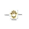 20pcs 3 Colors Hamsa Hand Beads 14.5x13mm Small Fatima Alloy Plam Spacer Beads For DIY Jewelry Making Handmade Necklace Findings