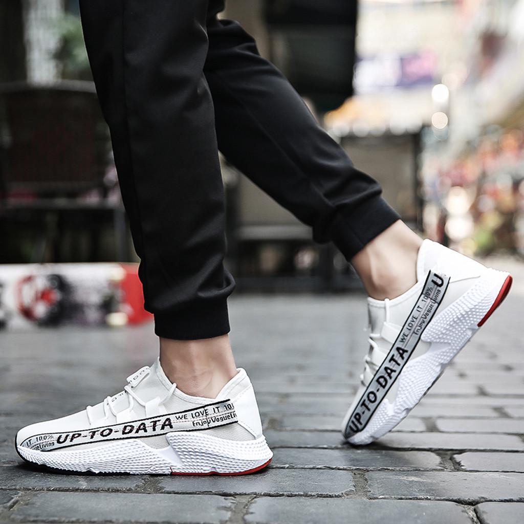 2019 Men Casual Shoes Wild Fashionable Sneakers Shoes Mesh Breathable Movement Shoes Cheap Running Shoes Men Wide Width