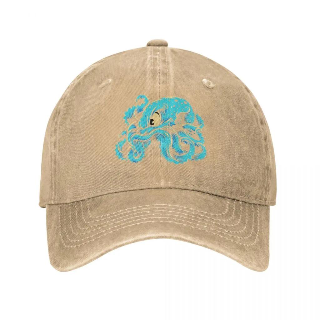 Furious Blue KrakenCap Cowboy Hat Cap Hat Adjustable Sun Cap Men Golf Wear Women's
