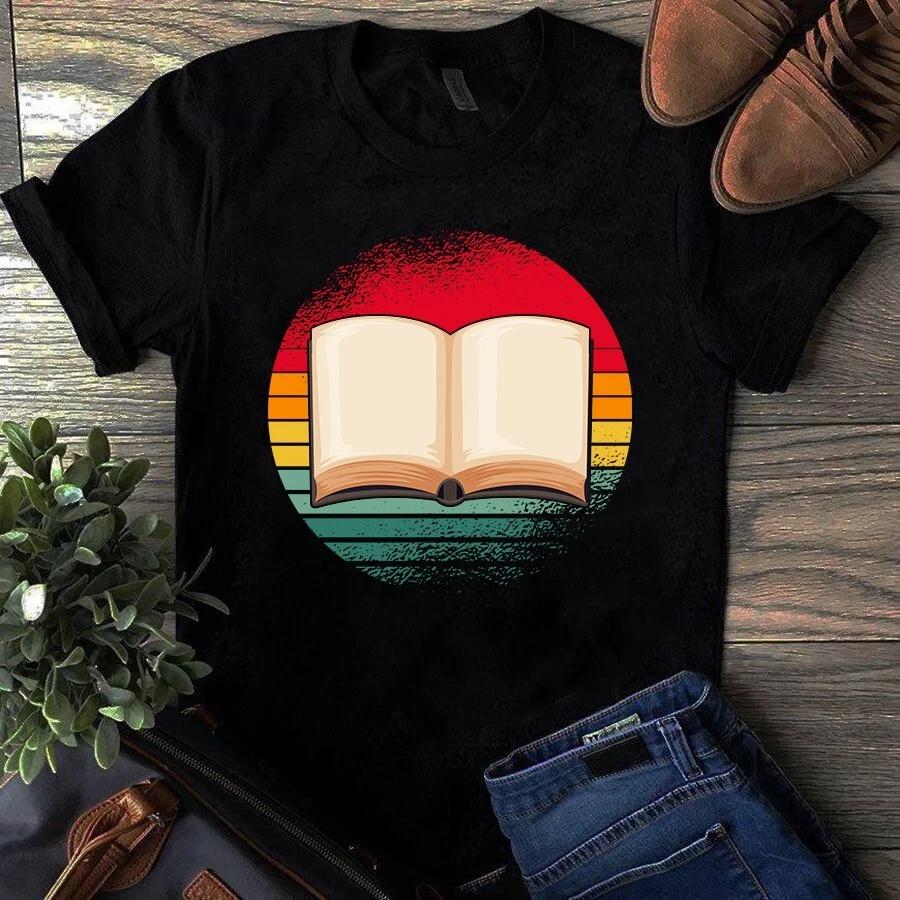 Men s and Women s T-shirts Retro Vintage Book Lover Reading Bookworm M