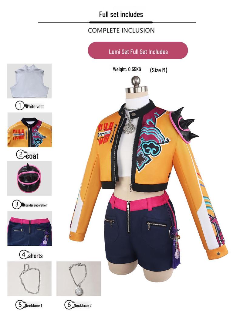 Halloween K-POP Demon Hunter Girl Group Kids Cosplay Costume - Lumi, Mila, Zoy Full Set