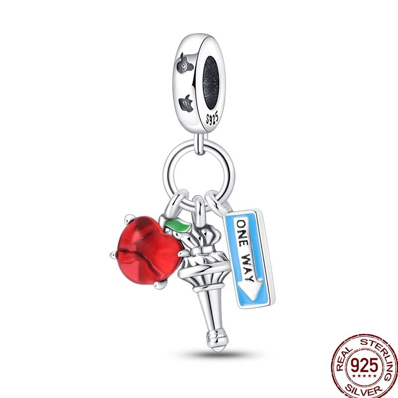 Newstering Copper Cherry Strawberry Fruit Series Charms Beads Fit 3Mm Original Bracelets Diy Birthday Jewelry Gifts