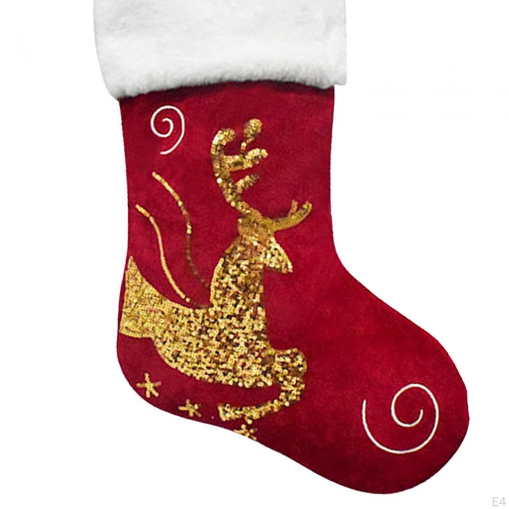 Christmas Hanging Stockings, Xmas Fireplace Socks, Tree Decoration for Bedroom