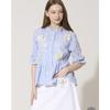 Women Lettering Pearl Embroidery Blouse Zdr6262092