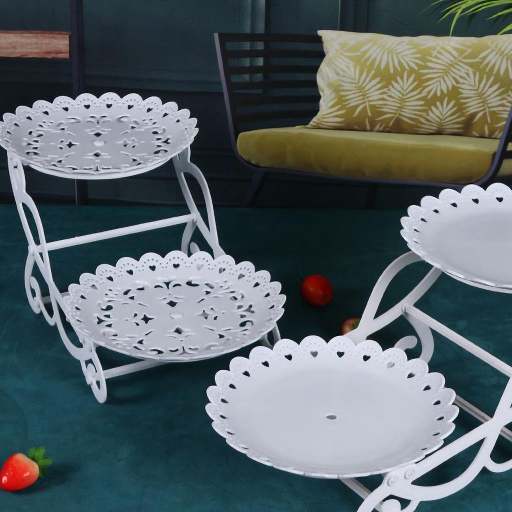 Nordic Dessert Rack Plastic Material Party Dessert Table Decoration Food Fruit Plate White Birthday Party Beautiful Cake Stand