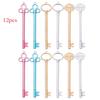 6/12pcs 5 Colors Vintage Key Shape Pen Ballpoint Pen 0.38mm