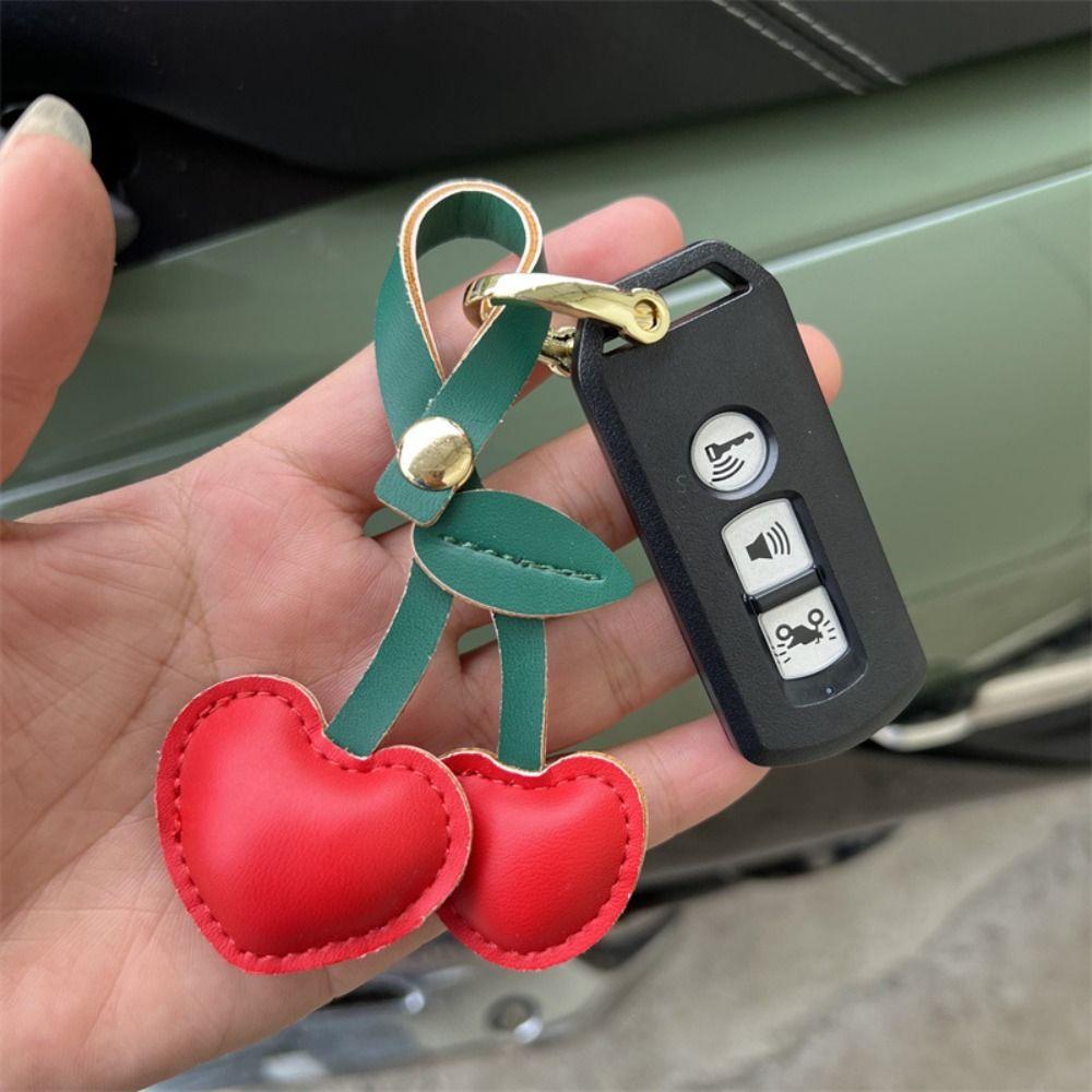 Love PU Leather Hanger PU Leather Bag Pendant Trendy Keychain  Bag Ornament