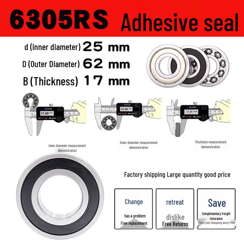 Deep Groove Ball Bearing Series 6300-6306RS/ZZ for Motors