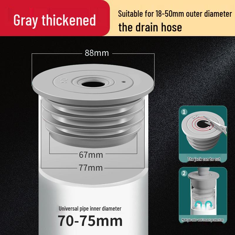 Odor-Proof Sealing Ring for Washing Machine and Floor Drain - Insect and Odor Stopper for Sewer Pipes