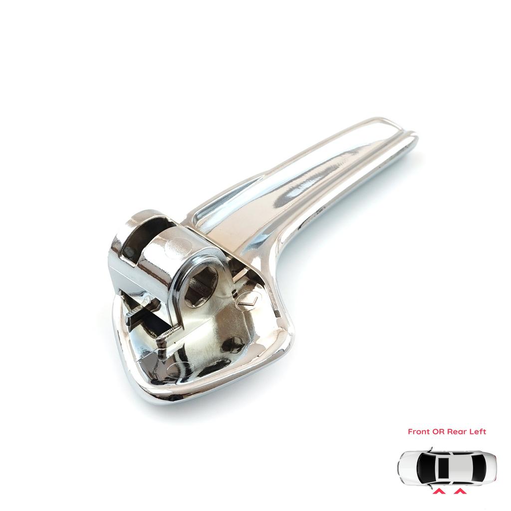 EDP219 Left Interior Door Handle Aluminum Plated Plastic for Vauxhall Opel Corsa D S07 2006-2014 4/5-Door Hatchback Van 13297813