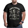 Happiness Cafe Racer Vintage Motorcycle T Shirts Cotton T-Shirts Big Tall Tee Clothes Plus Size Big Size Large 4XL 5XL 6XL