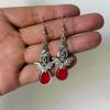 Jun'an Original Halloween Party Horror Spider Web Bat Dangle Earrings