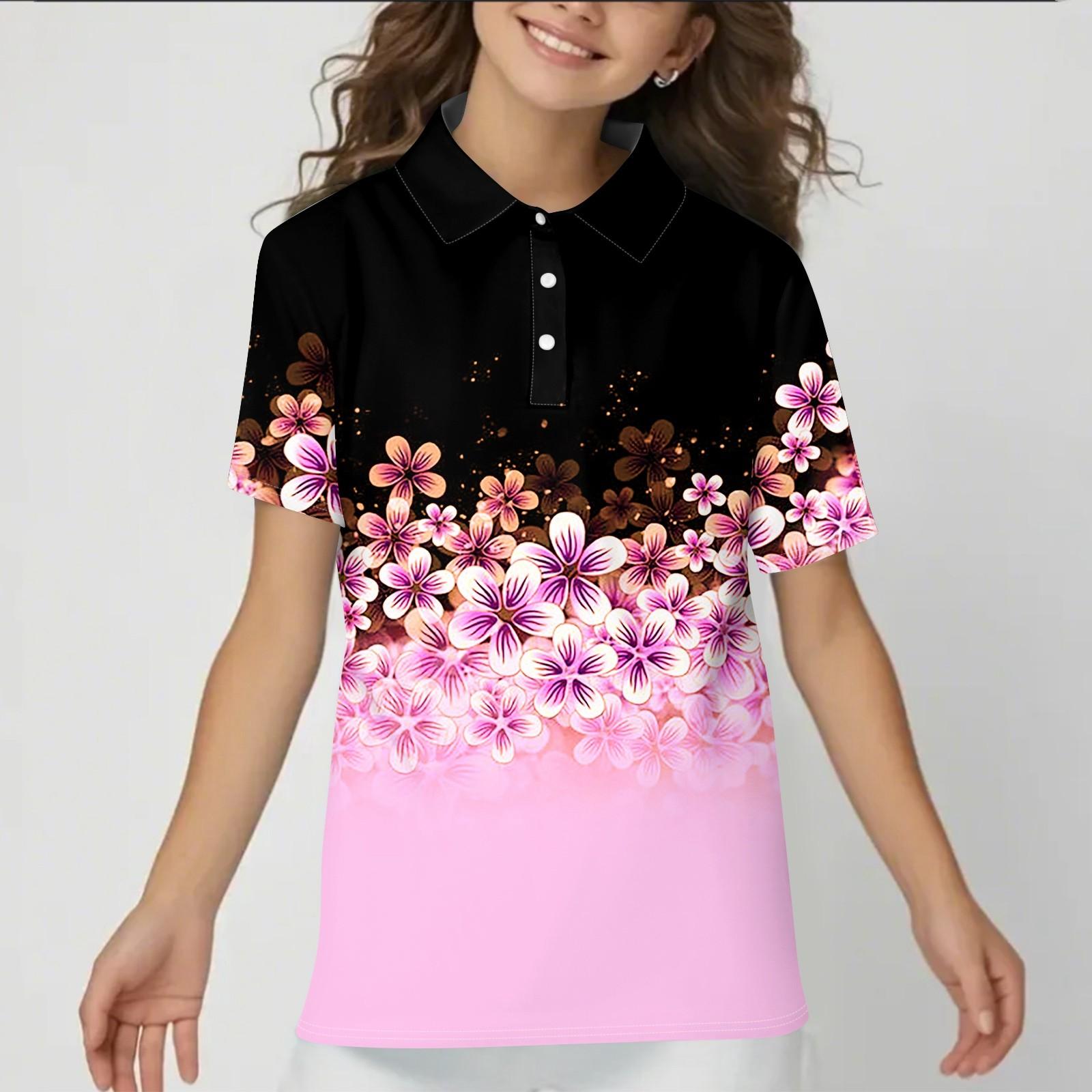 Children s Daily Casual Short-sleeved Print Tops T-shirts  Shirts 150