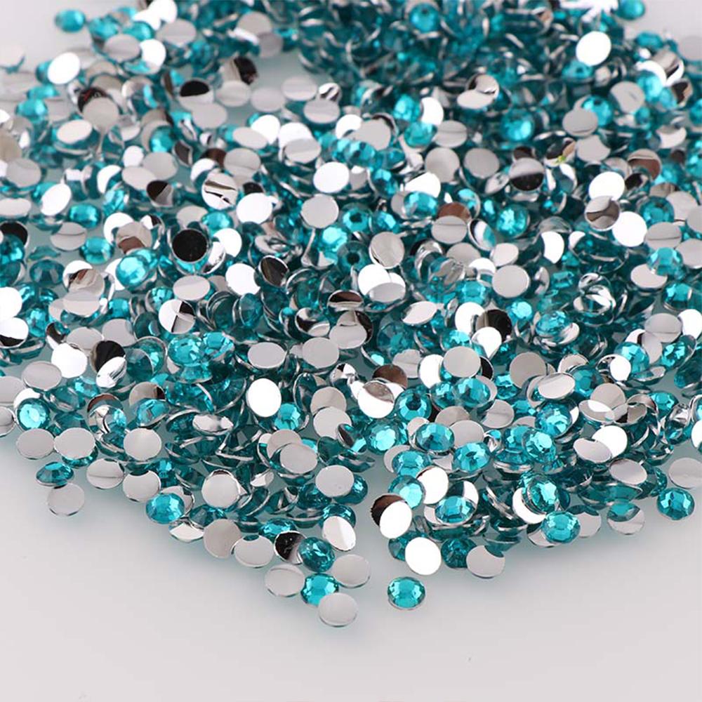 1000pcs Non Hot Fix Rhinestones 2/3/4mm Round Resin Flatback Crystal Rhinestone DIY Nail Art Jewelry Garment Decorations Glue On