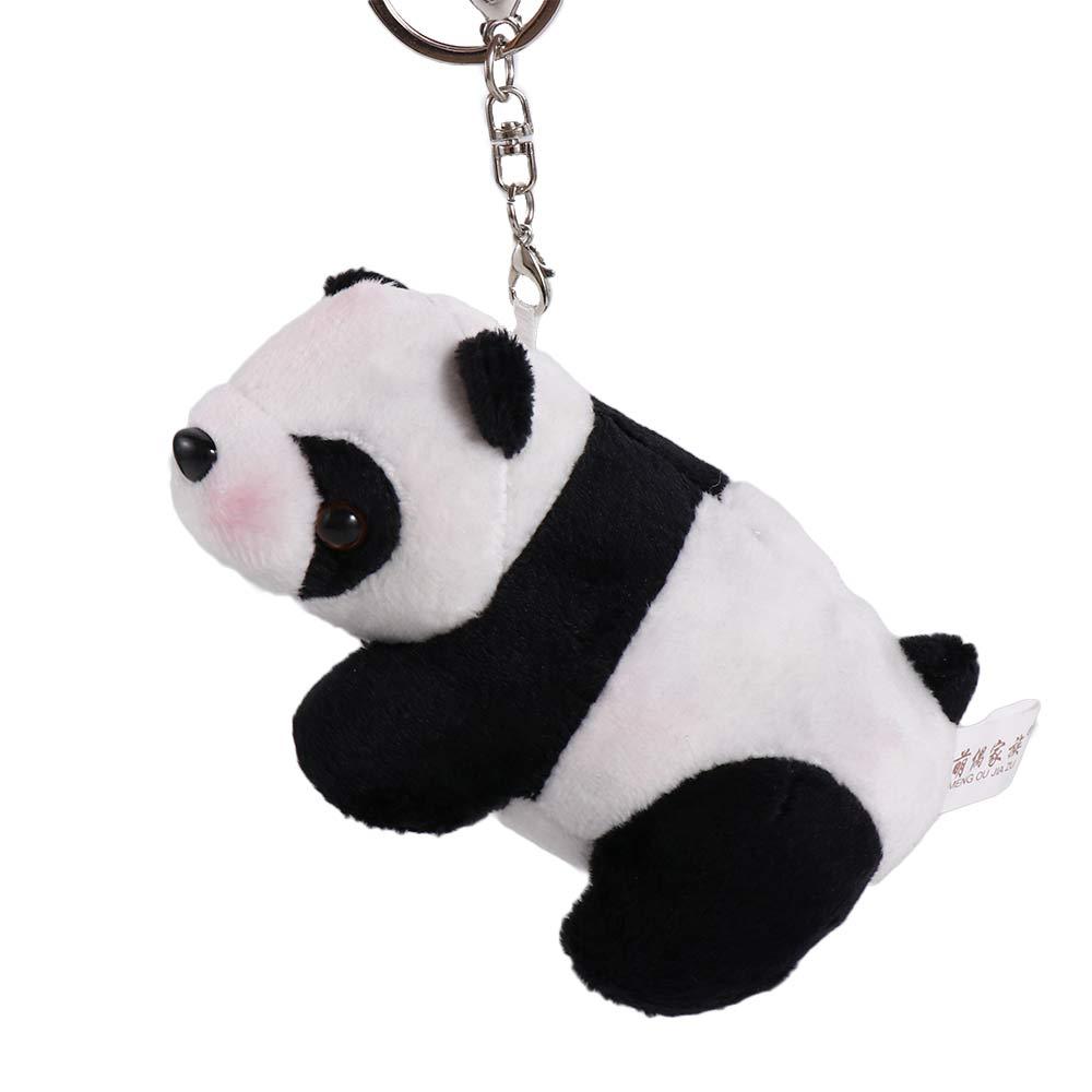 Car Keychain Cartoon Bag Pendant Panda Keychain Plush Keychain Backpacks Key Ring Plush Key Ring