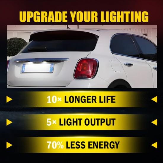 18-LED Kennzeichenleuchte Heckstoßstange Kennzeichenleuchten-Baugruppe Für 2016- Fiat 500X