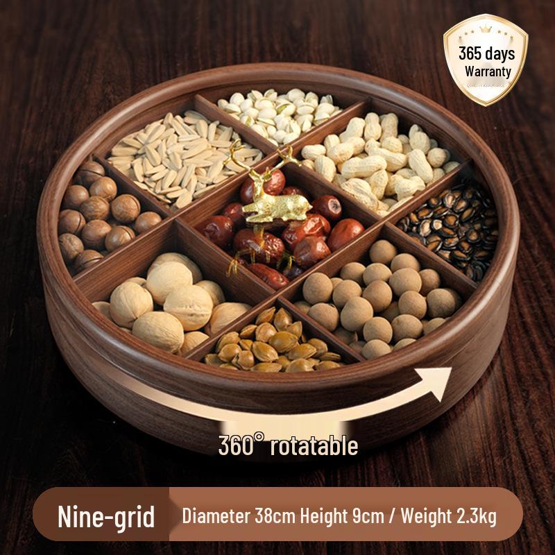 2026 Elegant Nine-Compartment Snack Tray for Nuts, Seeds, Candy, and Dried Fruit
