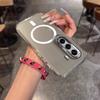 Case for TECNO CAMON 40,Pro 4G 5G Minimal Semi-Transparent Magnetic Casing Raised Electroplated Lens Bezel Anti-Slip Drop Resistant Protective Shell