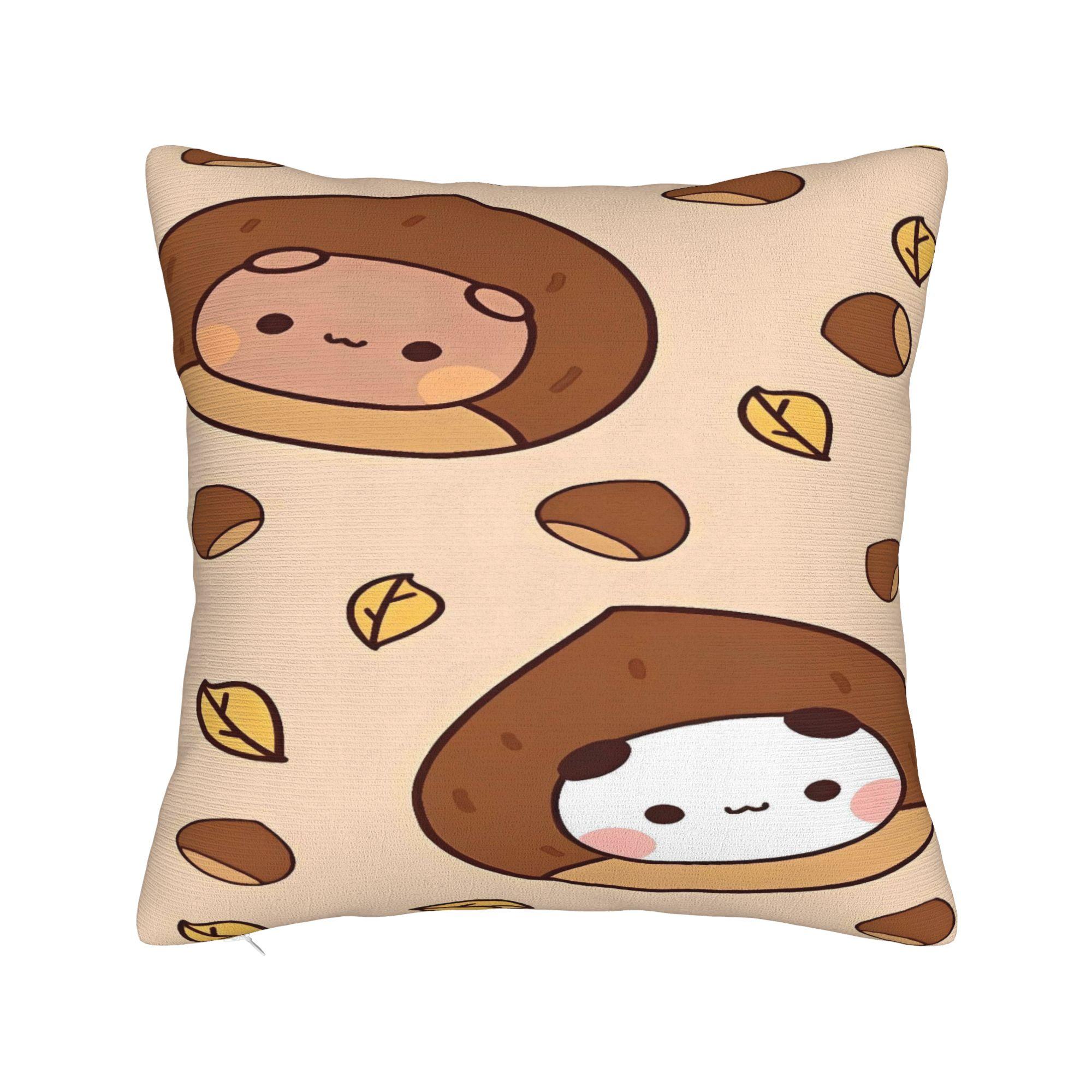 

Bubu Dudu Sleep Pillow Cover Soft Cushion Cover Kawaii Pillow Case For Chair Sofa Home Decor 12x12Inch