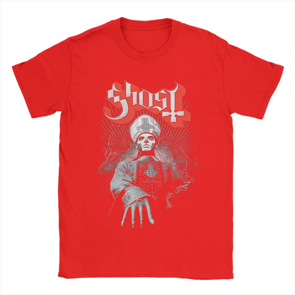 Ghost Band Papa Emeritus Rock Metal T Shirts Men's  Pure Cotton Novelty T-Shirts Crew Neck  Tees Short Sleeve Tops Graphic