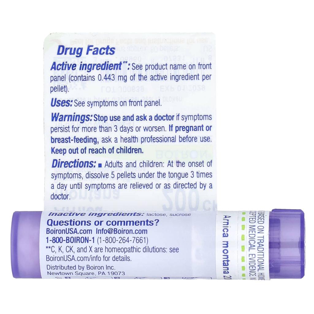 Arnica Montana, 200Ck, Muscle Pain Relief, Approximately 80 Pellets