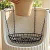 Floor Plant Shelf for Living Room Adjustable Planter Inserts Large Pots  Raiser with 4 Hook Chains  Metal False Modern Stand Bottom Pot Filler