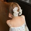 Elegant Large Polka Dot Claw Clip, Cloud-Shaped Hair Claw With Bow For Half-Up Hairstyles, Premium Back Hair Clip