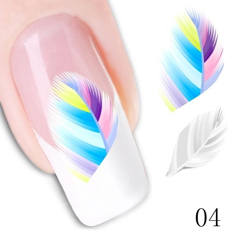 5Pcs/Set Bulk Flower Decals Water Transfer Manicure Nail Art Stickers Tips Decoration DIY  Random