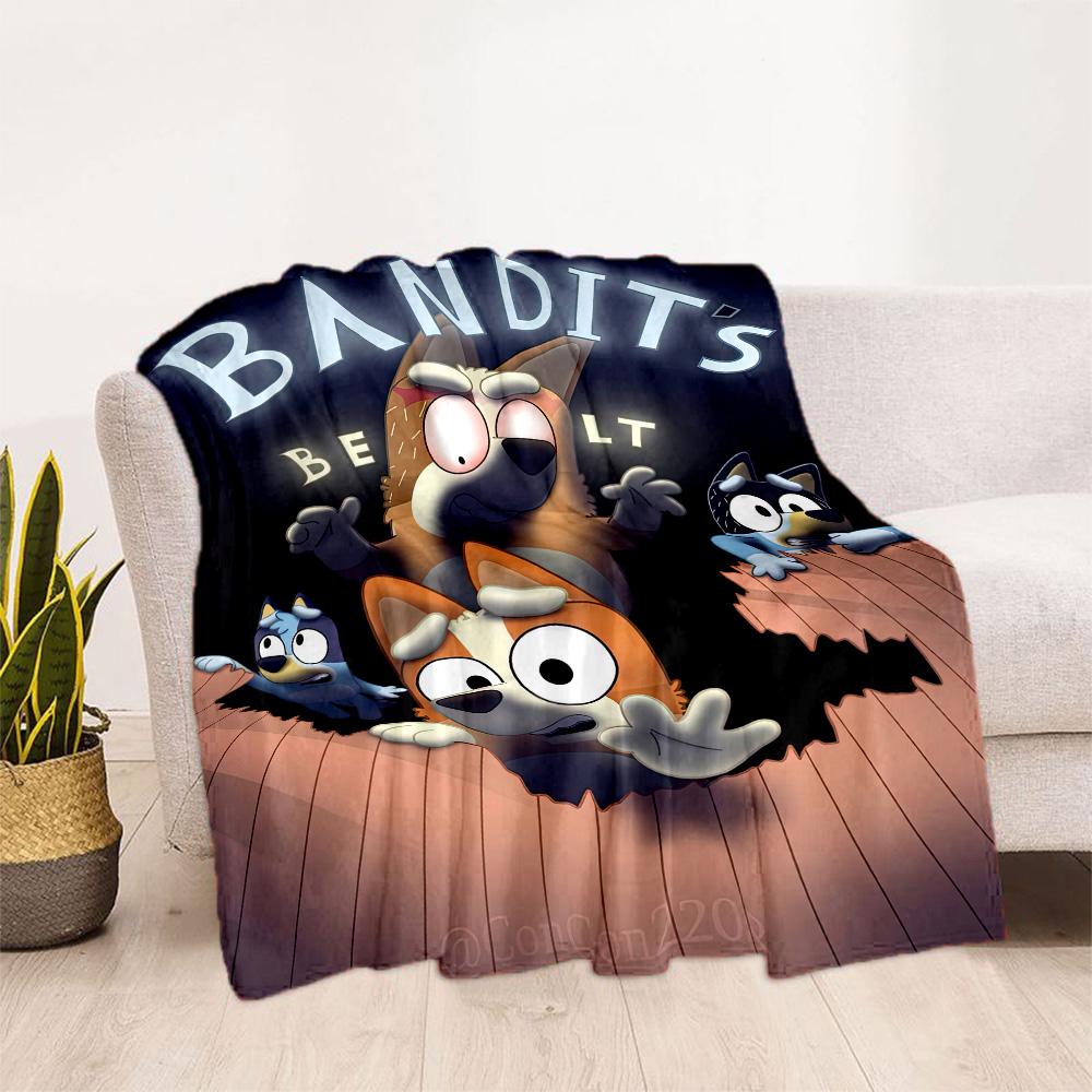 Bluey Style Blankets are suitable for living rooms,making them an ideal choice for outdoor travel and gifts.