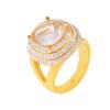 18k Gold-Plated Geometric Zircon Multi-layer Ring for Women
