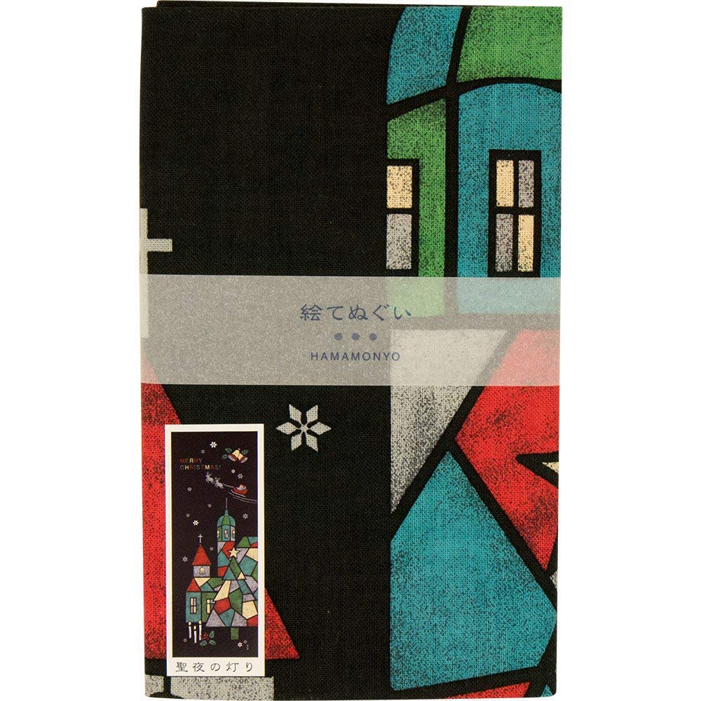 Hamamonyo Illustrated Hand Christmas Lights Towel