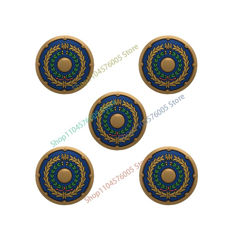 Średniowieczny Rzym Tarcza Budowlane Klocki Wojskowe Żołnierz Rzymski Wojownik Rycerz Postać Łucznik Fartuch Płaszcz Akcesoria Ceglany Zabawka Prezent