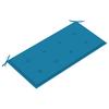 vidaXL Gartenbank mit Blauer Auflage 112 cm Massivholz Teak
