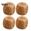 Interactive Reading Dice Wooden Decision Dice, 6-Sided Wood Engraved Quotes Prompt, Natural Bookish Daily Habit Tool Charm, Fun Companion Book