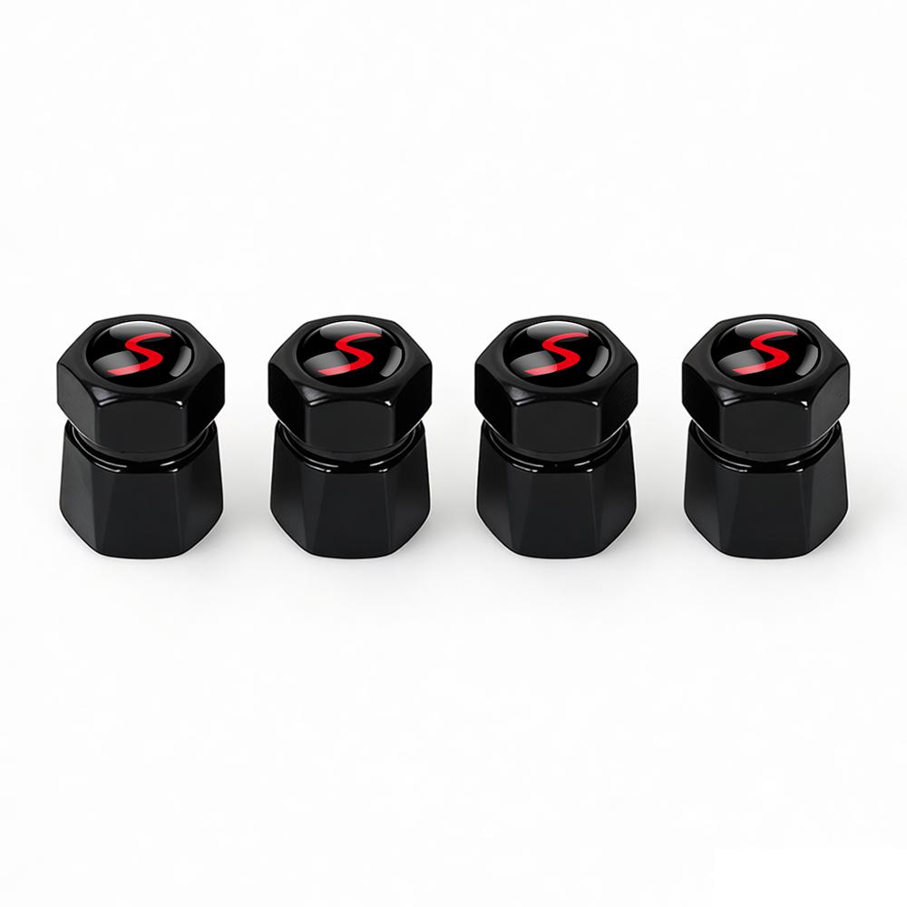 4PCS Car Styling Wheel Tyre Valve Caps Stem Covers Auto Accessories For MINI Cooper S JCW WORKS R55 R56 F55 F56 R57 R58 R59 R60