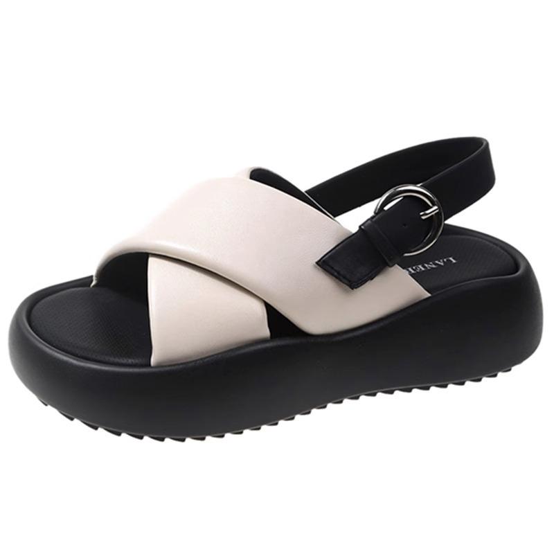 The 2025New Style of Sandals for Women Is Fashionable,High-end,Thick-soled,Versatile,Casual Roman Shoes and Simple Women's Shoes