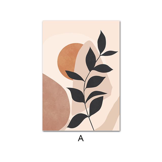 

Черная Африканка Бохо Луна Рука Лист Абстрактное Настенное Искусство Холст Живопись Постеры и Принты Настенные Картины для Декора Гостиной Без Рамы 21*30cm No Frame