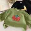 2025 spring children's clothing Japanese T-shirt children's long-sleeved boys and girls three-dimensional sticker fruit bottoming shirt