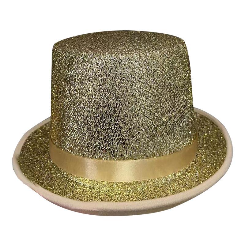 Lincoln Hat Flat Top Hat Jazz Hat Stage Performance Magician Hat Colorful Halloween Colorful Performance Hat
