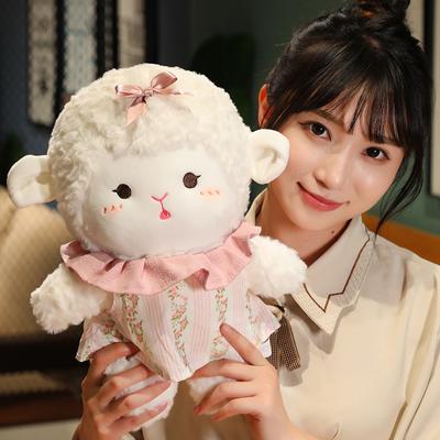 Roztomilé Obláčky Beránek Panenka Zvířátko Alpaka Plyšová Panenka Dětský Dárek k Narozeninám Bavlněná Panenka Holka