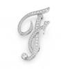 Trendy 26-Letter Rhinestone Brooch Pin - Fashion Accessory for Clothing & Bags